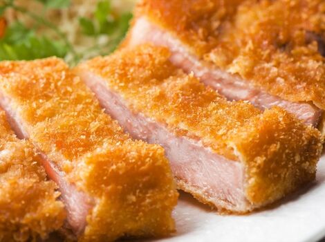 とんかつの断面